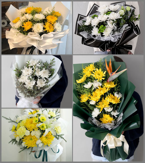 山东济宁曲阜市陵城镇刘家村白事花束代送